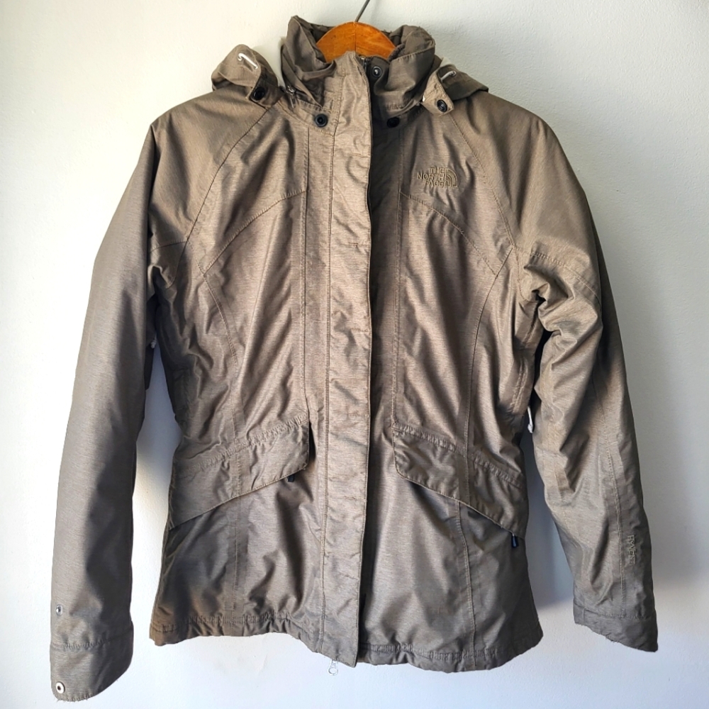 The North Face Brown 3 In One Hooded Jacket